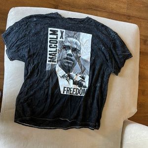 Black wash, Malcolm X shirt, oversized, size extra large never worn